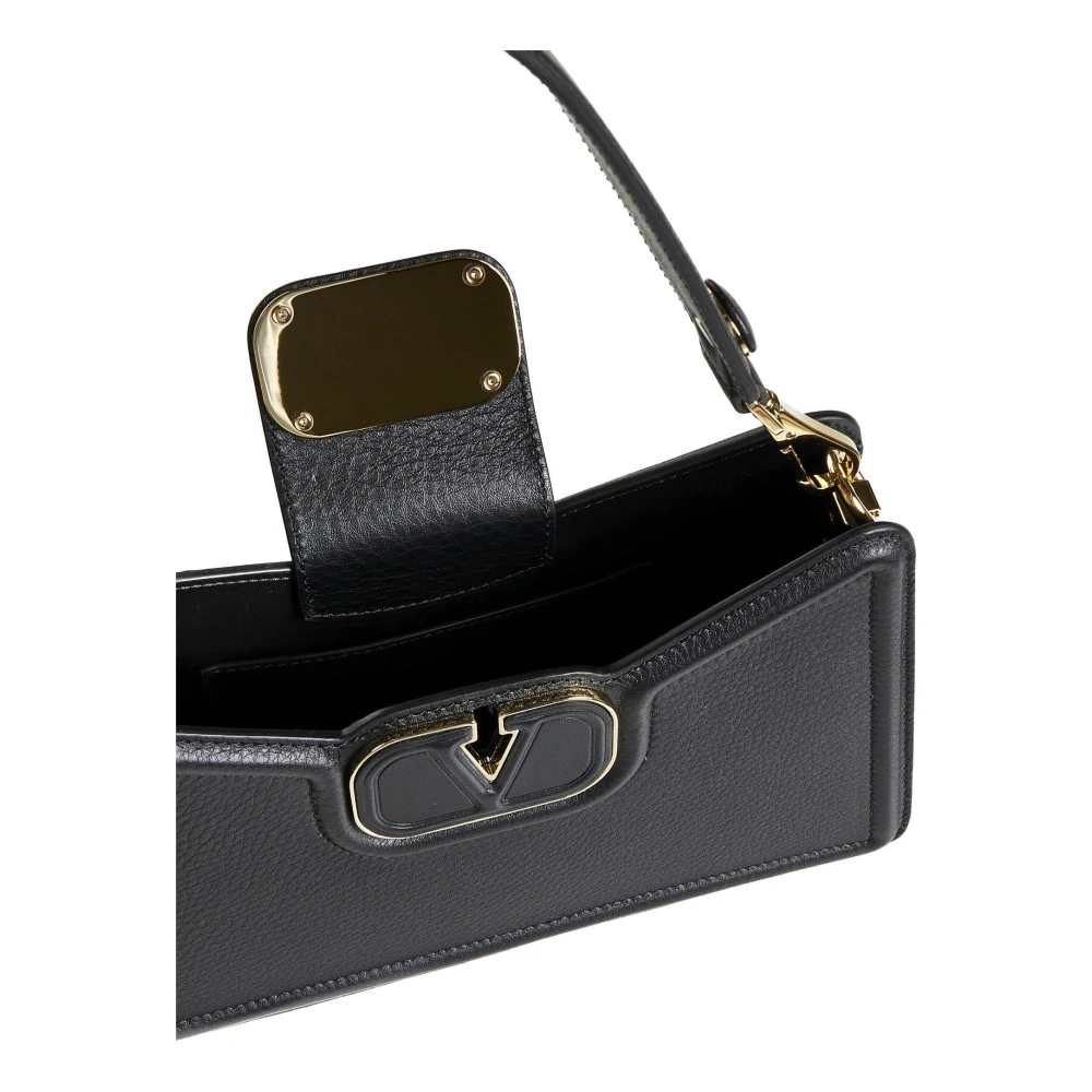 Valentino Garavani Zwarte VLogo Schoudertas Black Dames