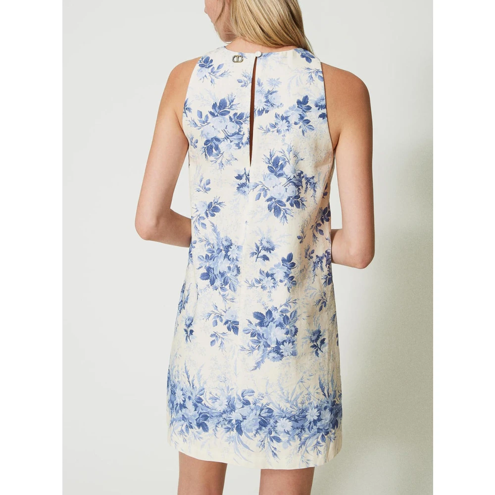 Twinset Bloemen Halter Jurk Multicolor Dames
