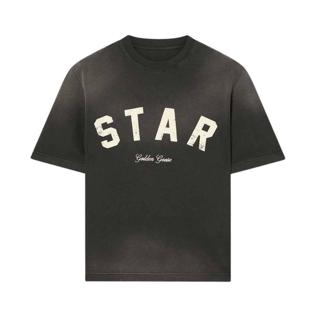 Golden Goose Women's Gray T-Shirts, Xs, Slogan Crewneck T-Shirt