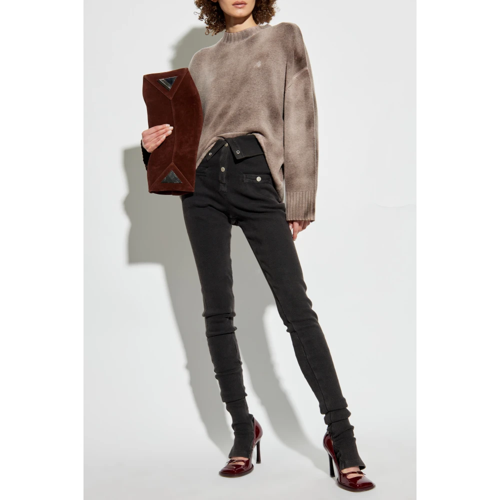 The Attico Geribbelde broek Gray Dames