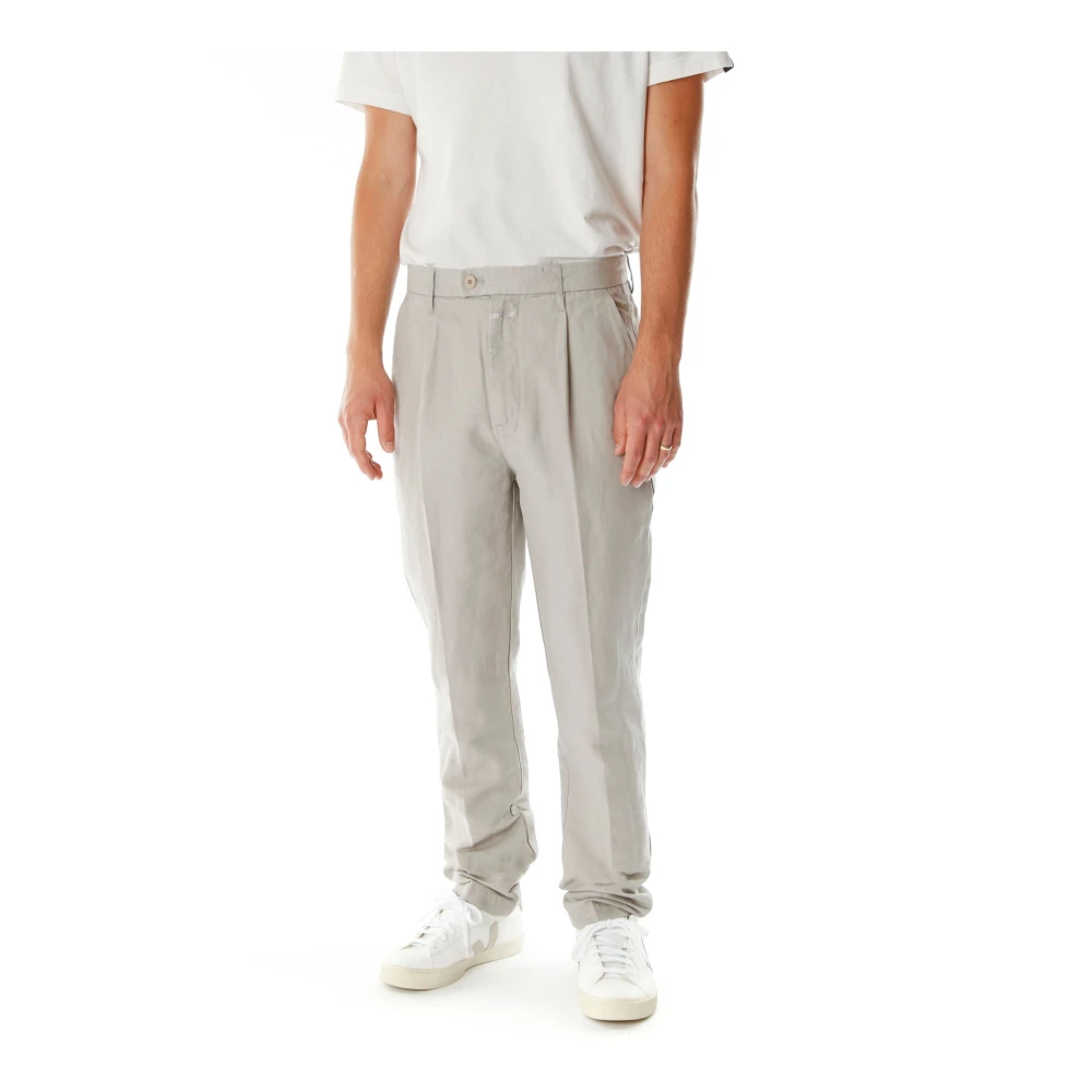 Closed Men's Gray Straight Trousers - Straight Trousers - W29 L32 - Trousers
