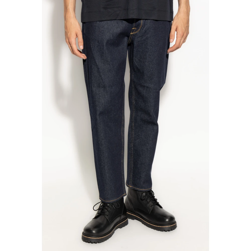 Golden Goose Jeans met Taps Toelopende Pijpen Blue Heren