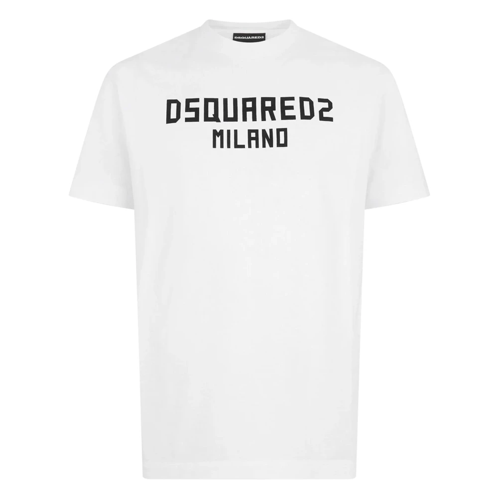 Dsquared2 White T-Shirts, Male, L, Milano Cool Fit T-Shirt