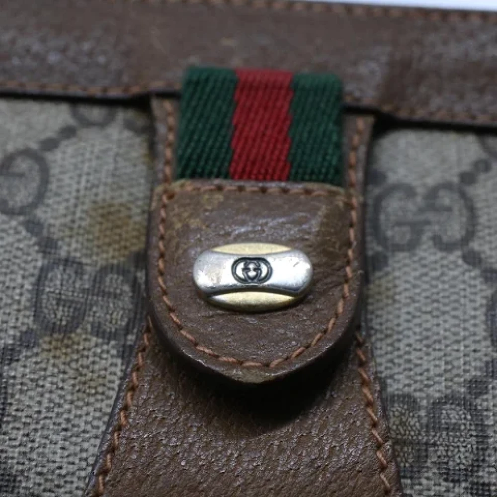 Gucci Vintage Pre-owned Canvas clutches Beige Dames