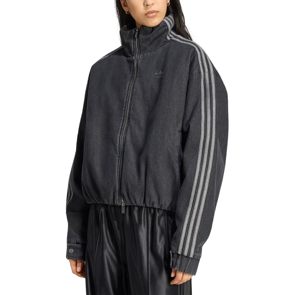 Adidas Originals Donna True Black Denim Giacca Adidas Firebird Jacket L - Immagine 4