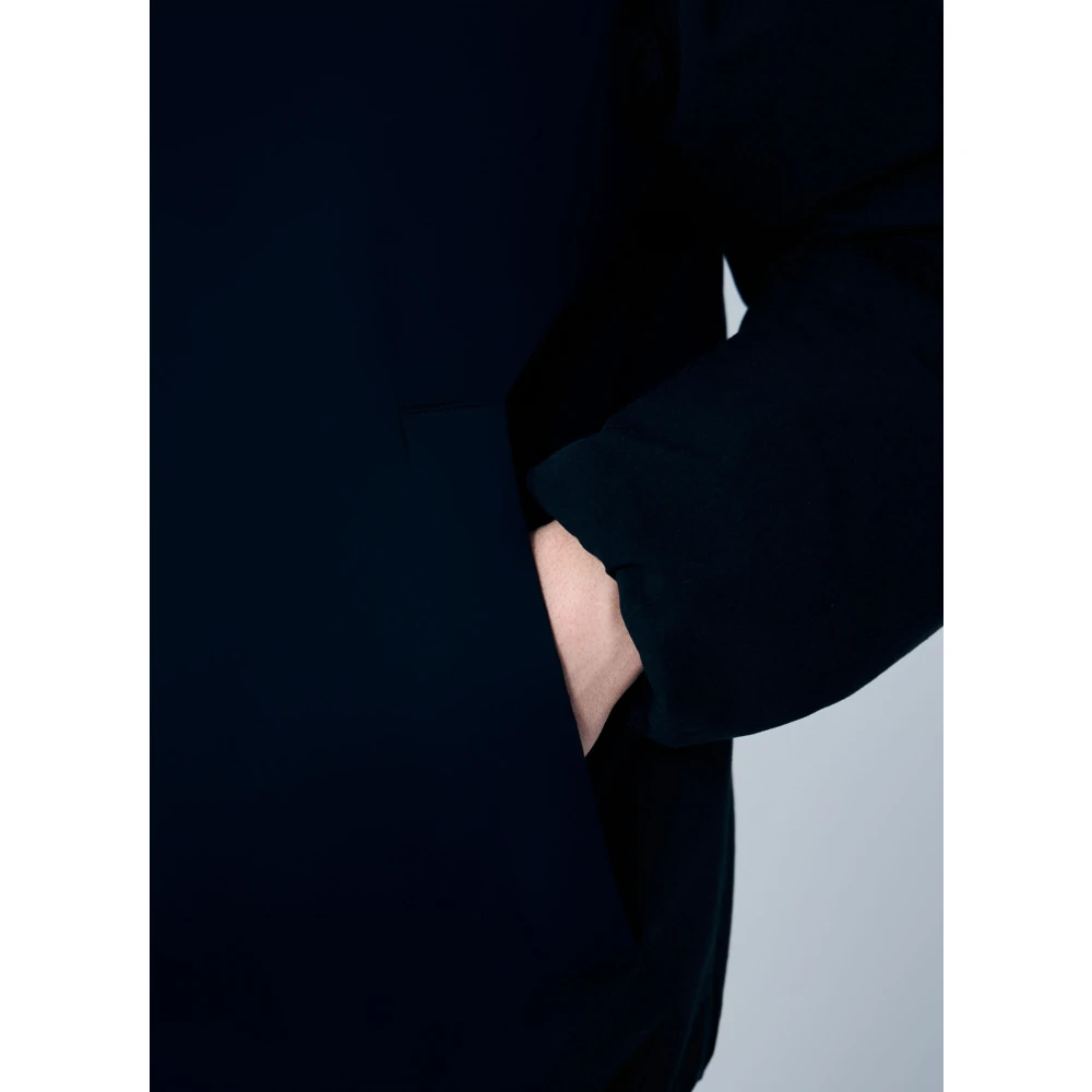Moncler Matte Finish Donsjack met Logo Black Heren