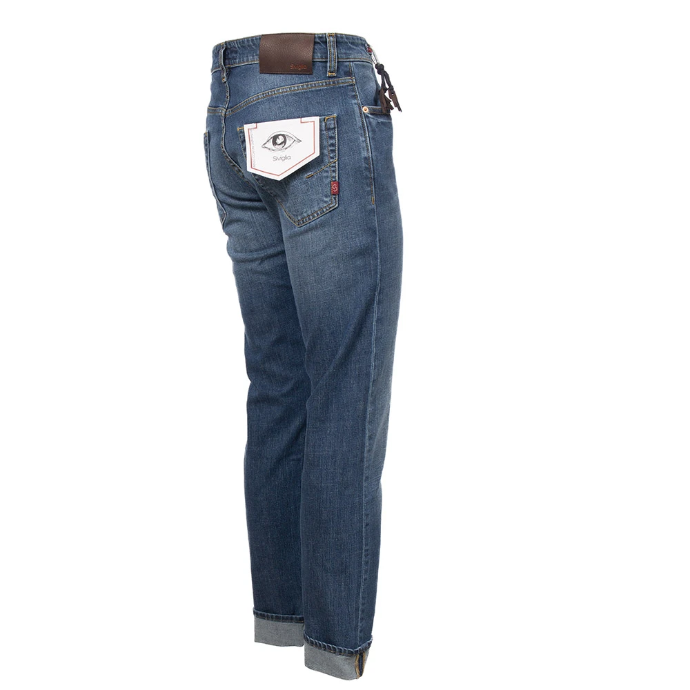 Siviglia Regular Fit Katoenmix 5 Zakken Jeans Blue Heren