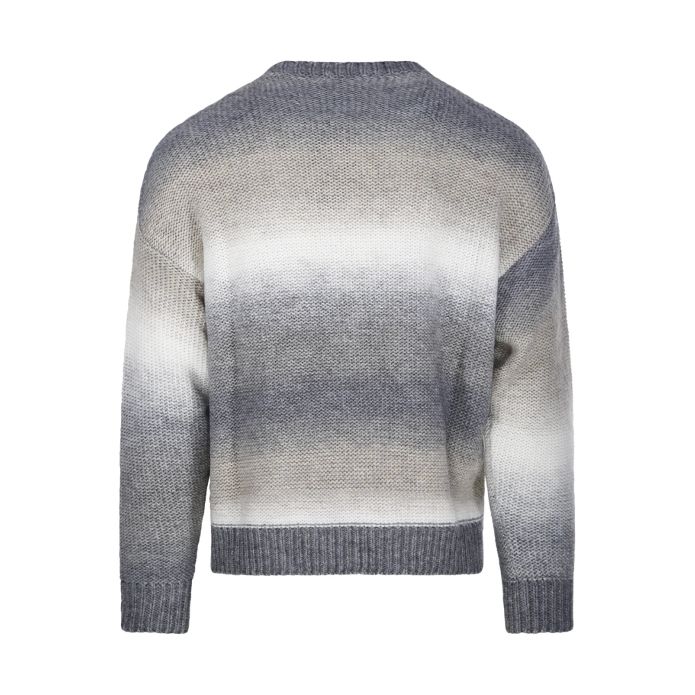 Emporio Armani Melange Ronde Hals Pullover Gray Heren