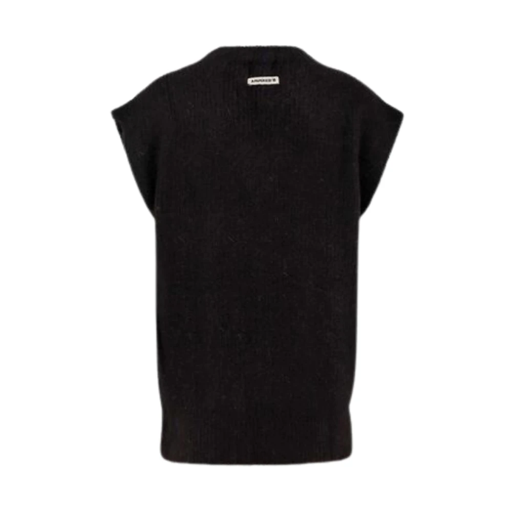 A Paper Kid Gebreid Zwart Gilet Black Heren