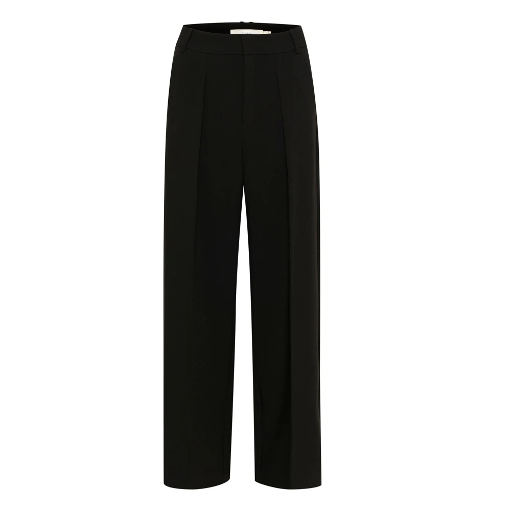 InWear Zwarte Wijde Pijp Broek Wilcoxiw Black Dames
