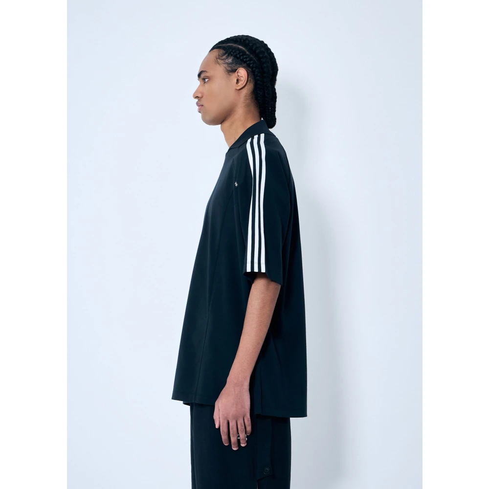 Y-3 Handtekening Drie Strepen Polo Shirt Black Heren