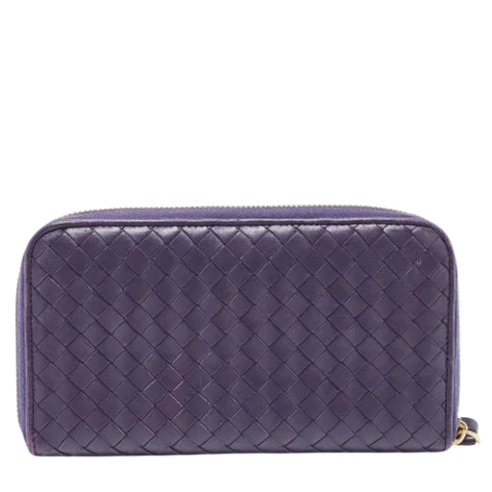 Bottega Veneta Vintage Pre-owned Leather wallets Purple Dames