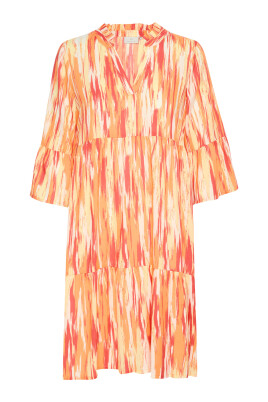 jurk-met-abstracte-print-en-volants