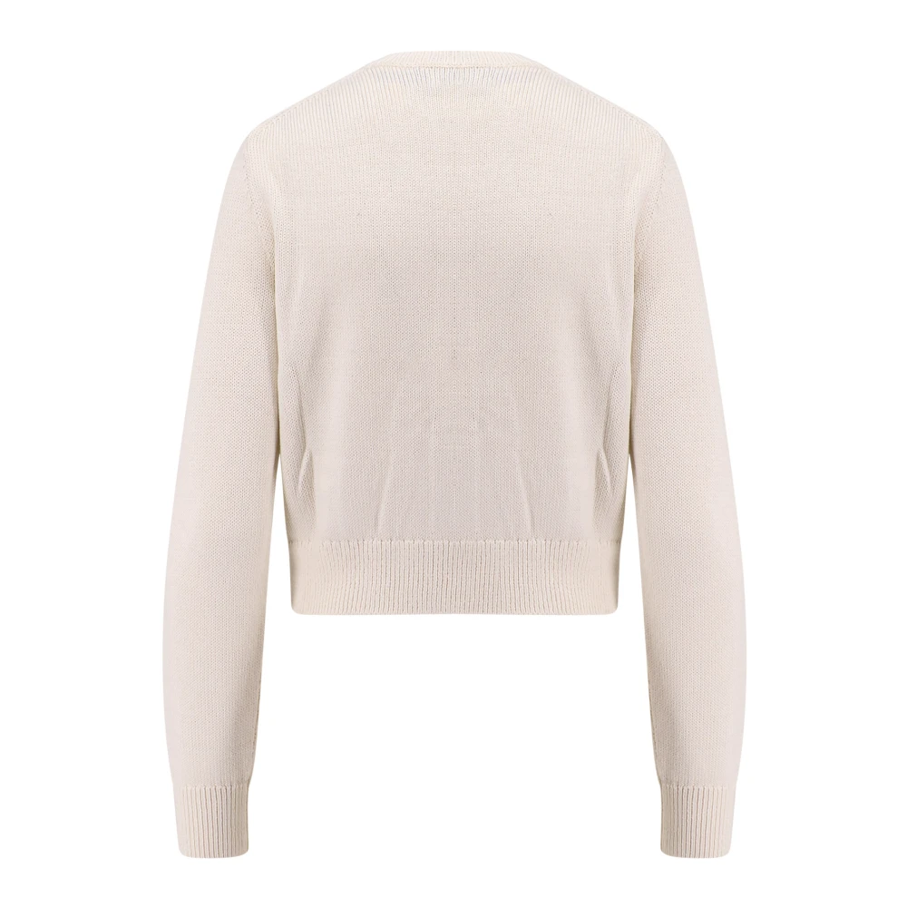 Polo Ralph Lauren Geborduurde katoenen vest met knopen White Dames