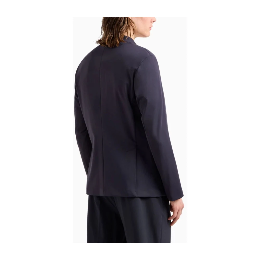 Emporio Armani Blauwe Jas voor Mannen Blue Heren