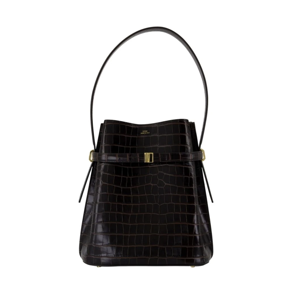 Totême Women's Brown Bucket Bags, One Size, Belted Bucket Bag