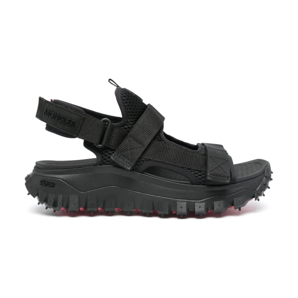 Moncler Men's Black Flat Sandals, 3 Uk, Trailgrip Vela Sandals