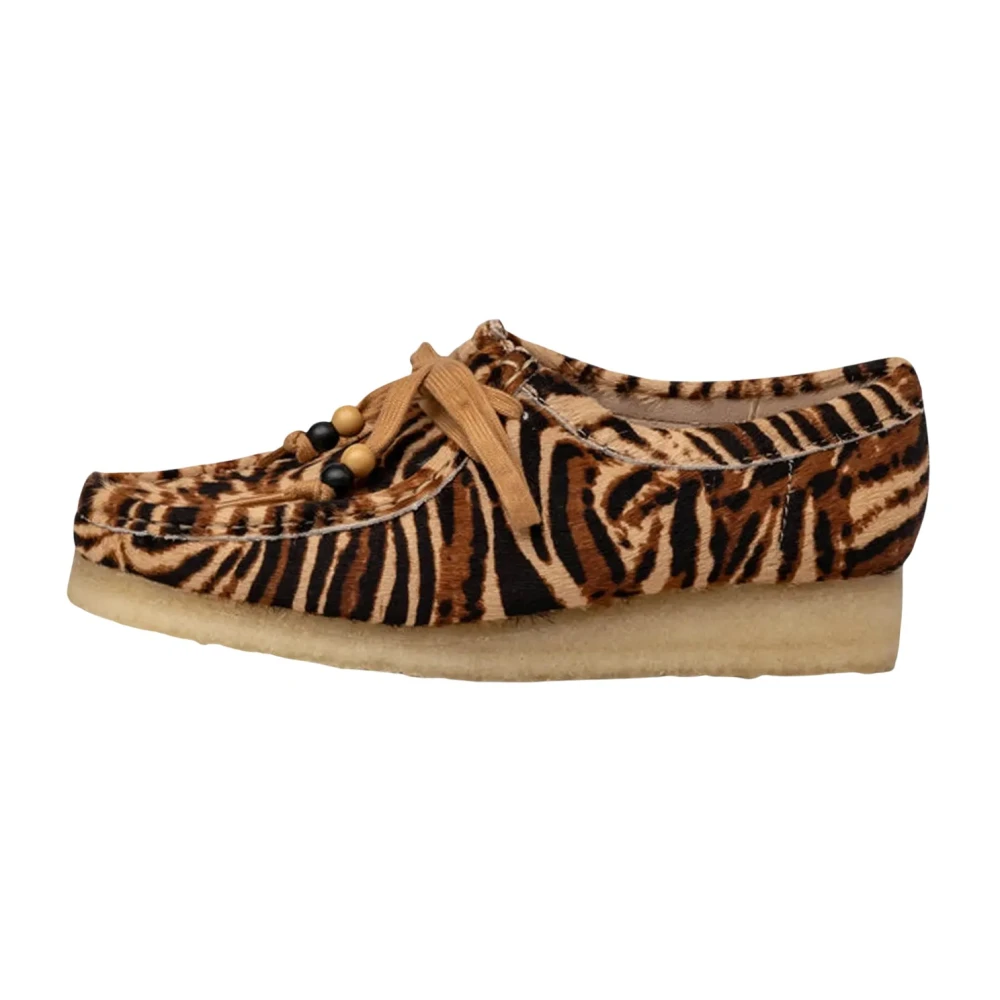 Clarks Women's Multicolor Wallabee W Tiger Print - Laced Shoes - 3 Uk - Shoes