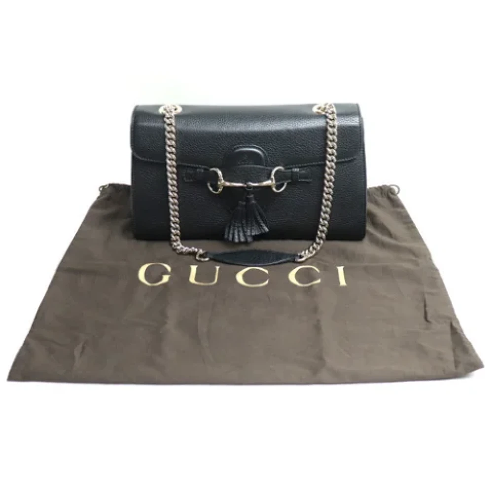 Gucci Vintage Pre-owned Leather gucci-bags Black Dames