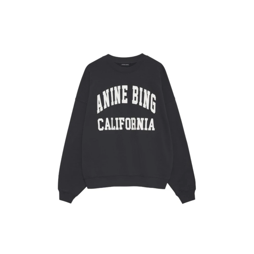 Anine Bing Vintage Zwarte California Sweatshirt Black Dames