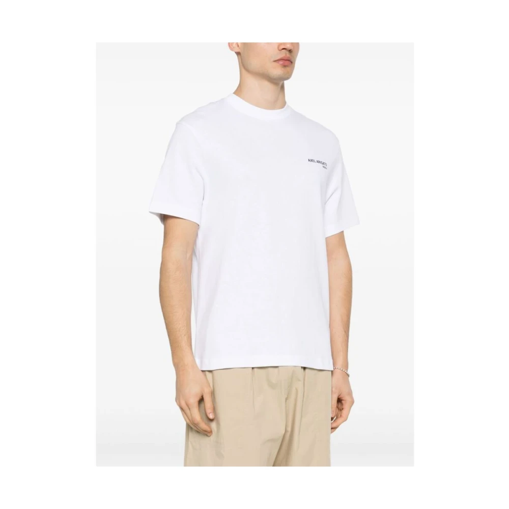 Axel Arigato Witte T-shirt met Logo Print White Heren