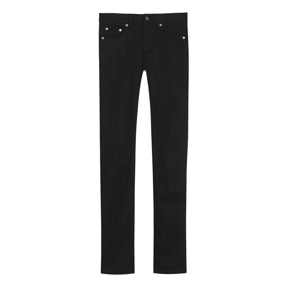 Saint Laurent Zwarte Skinny Jeans met Lage Taille Black Heren