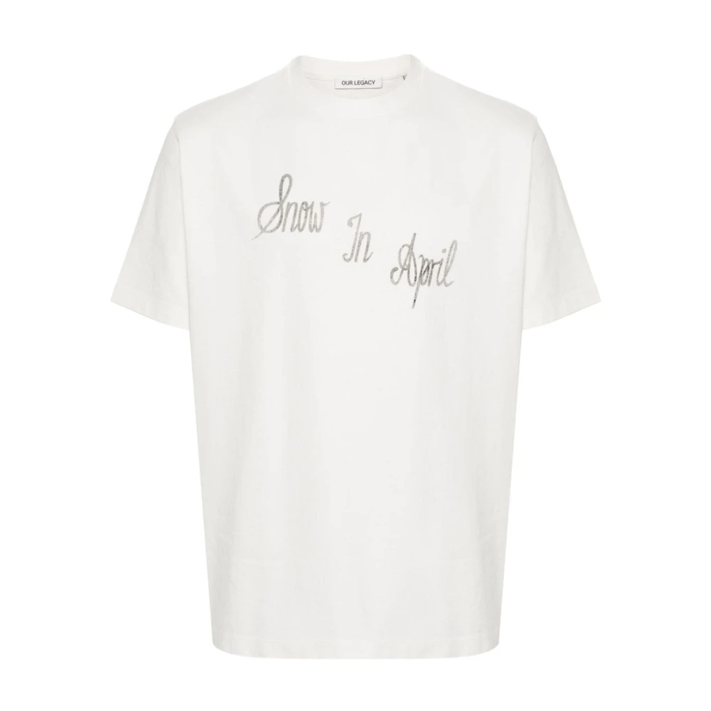 Our Legacy Snow In April Box T-Shirt White Heren