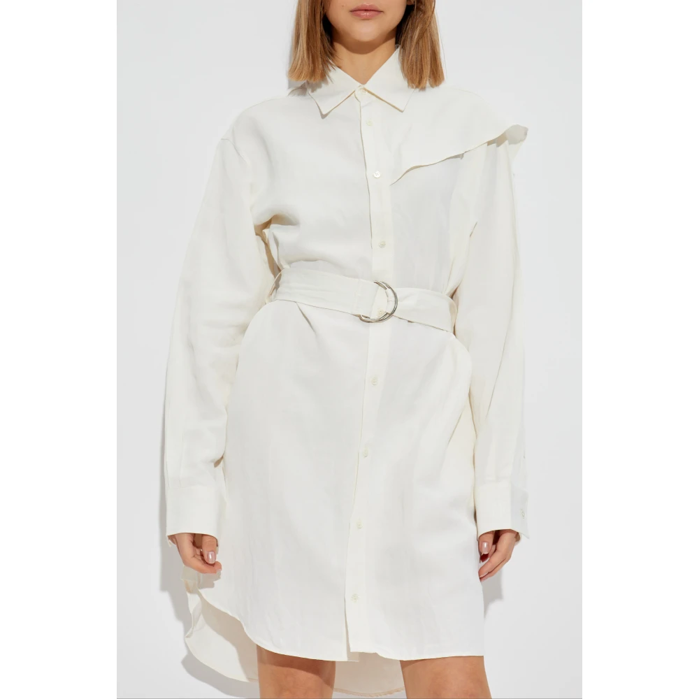 JW Anderson Jurk met riem Beige Dames