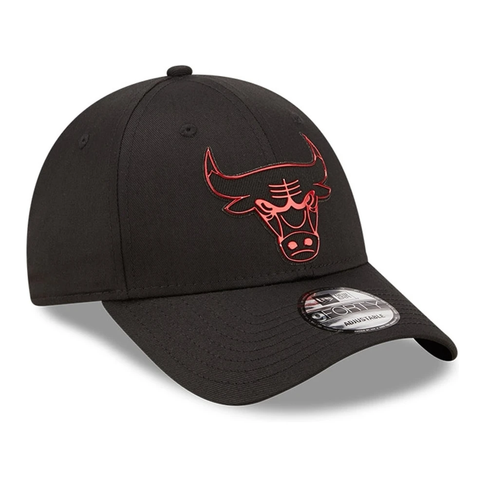 new era Zwarte Bulls Folie Logo Pet Black Heren