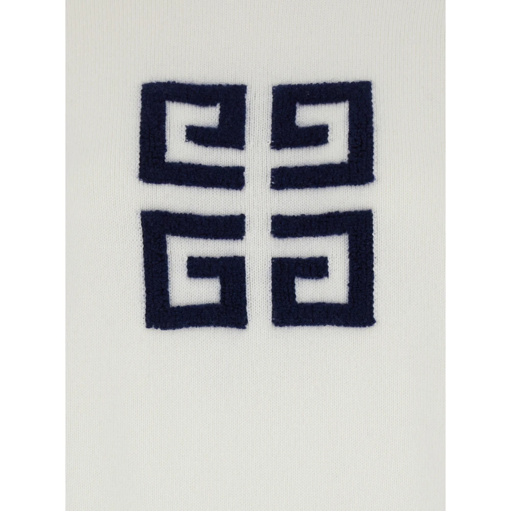 Givenchy Witte trui met ronde hals en 4G-logo White Dames