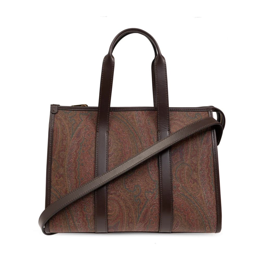 Etro Brown Shoulder Bags, Female, One Size, Paisley Medium Tote Bag
