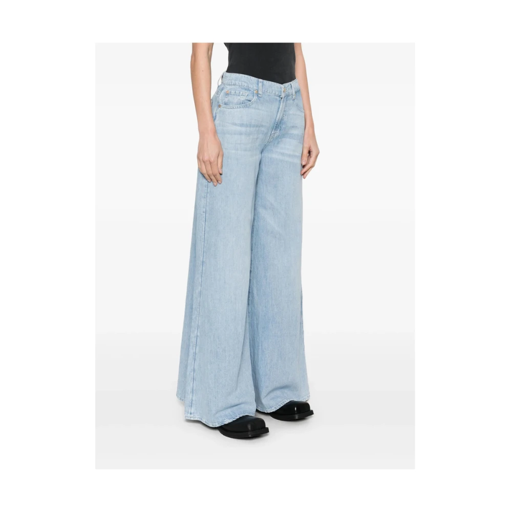 7 For All Mankind Lichtblauwe Klassieke Vijf Zakken Jeans Blue Dames