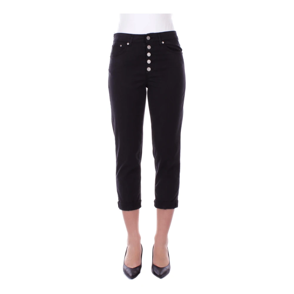Dondup Zwarte Broek met Knopen Black Dames