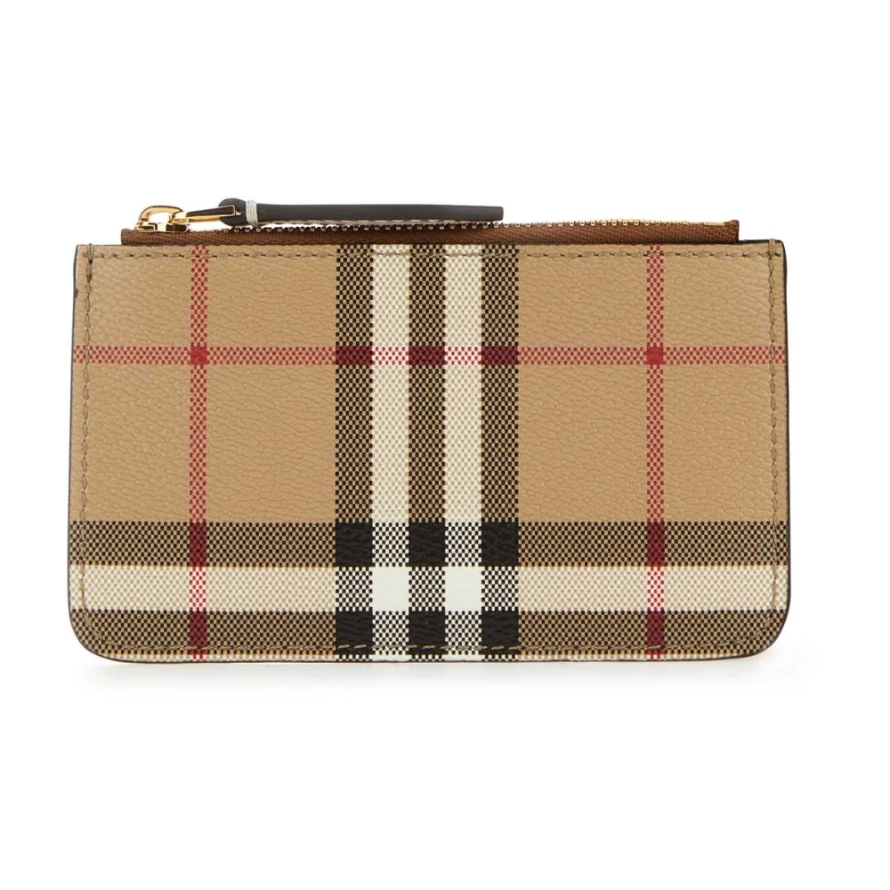 Burberry Women's Multicolor Wallets & Cardholders, One Size, Check Strap Coin Case