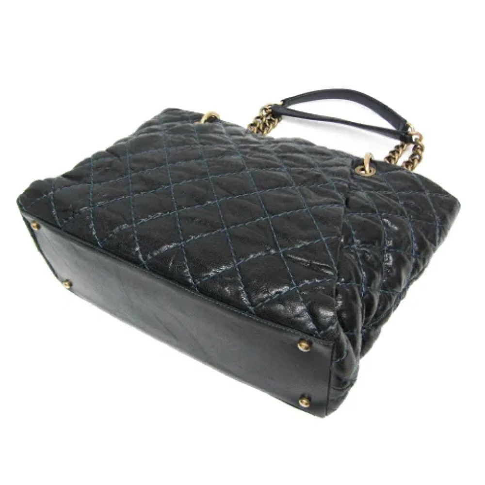 Chanel Vintage Pre-owned Leather chanel-bags Blue Dames