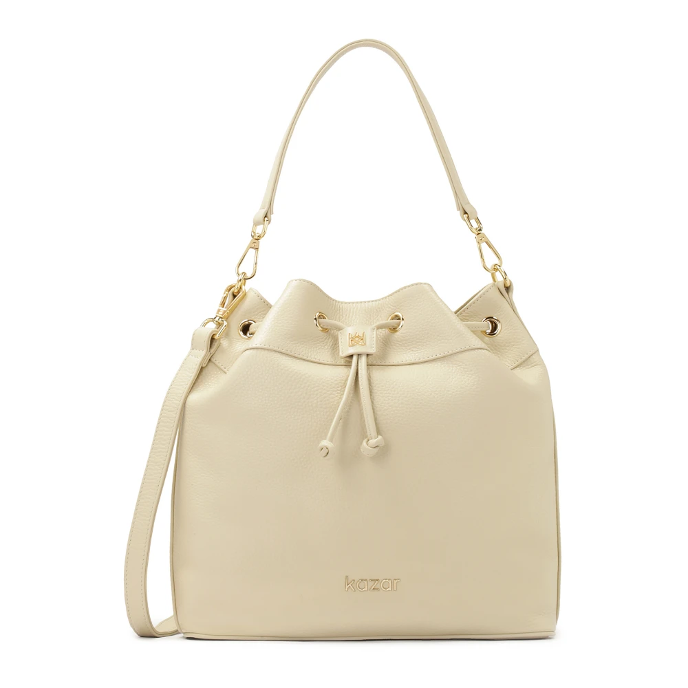 Kazar Crème tas portemonnee met twee banden Beige Dames