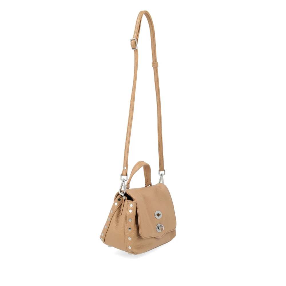 Zanellato Daily Baby Leren Schoudertas Beige Dames