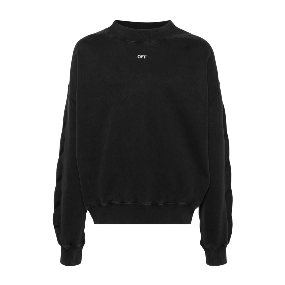 Off White Crewneck Sweatshirt S.Matthew Over Gray Heren