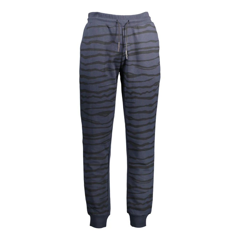 Cavalli Class Men's Blue Sporty Elastic Waist Pants