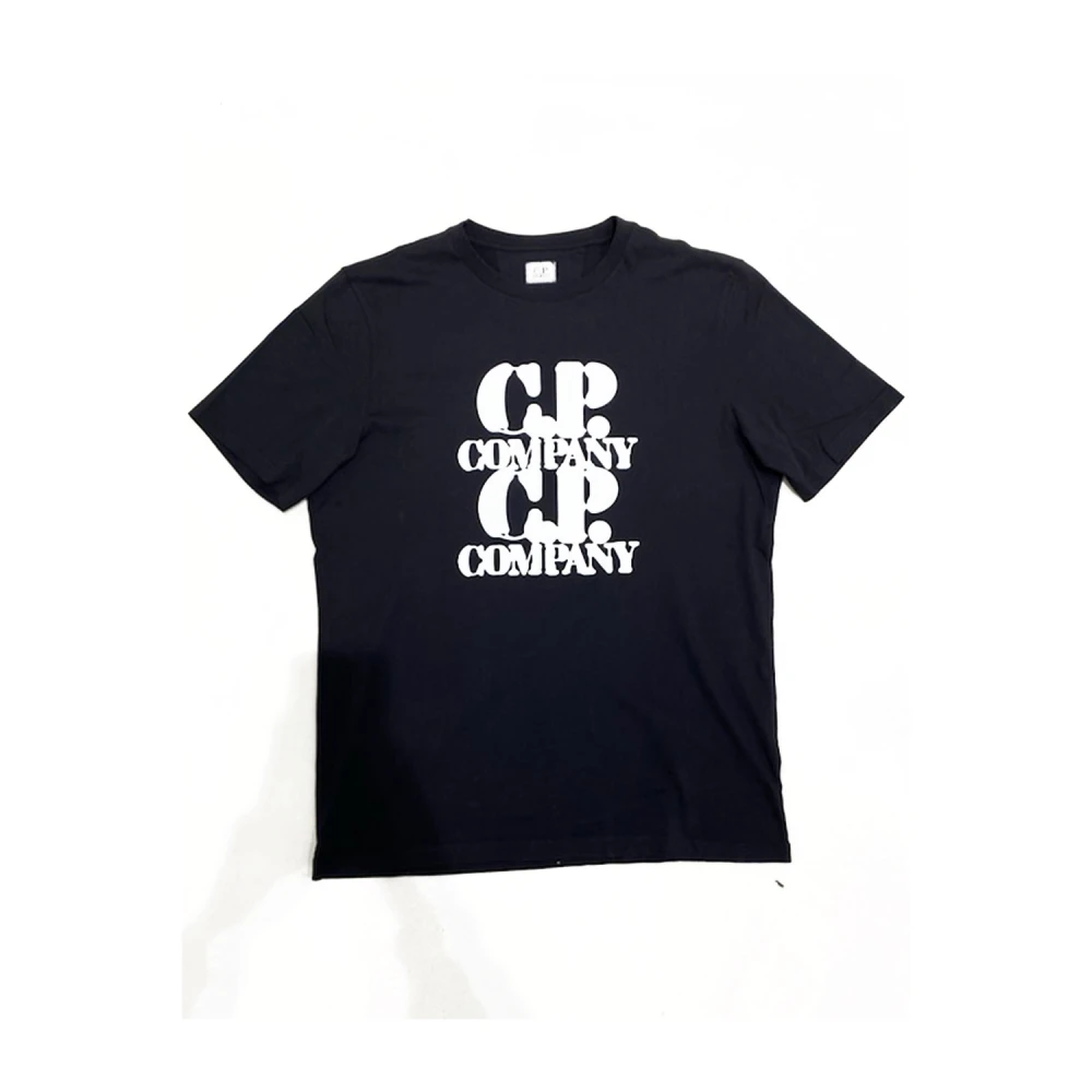 C.P. Company Katoenen T-Shirt met Grafische Print Black Heren