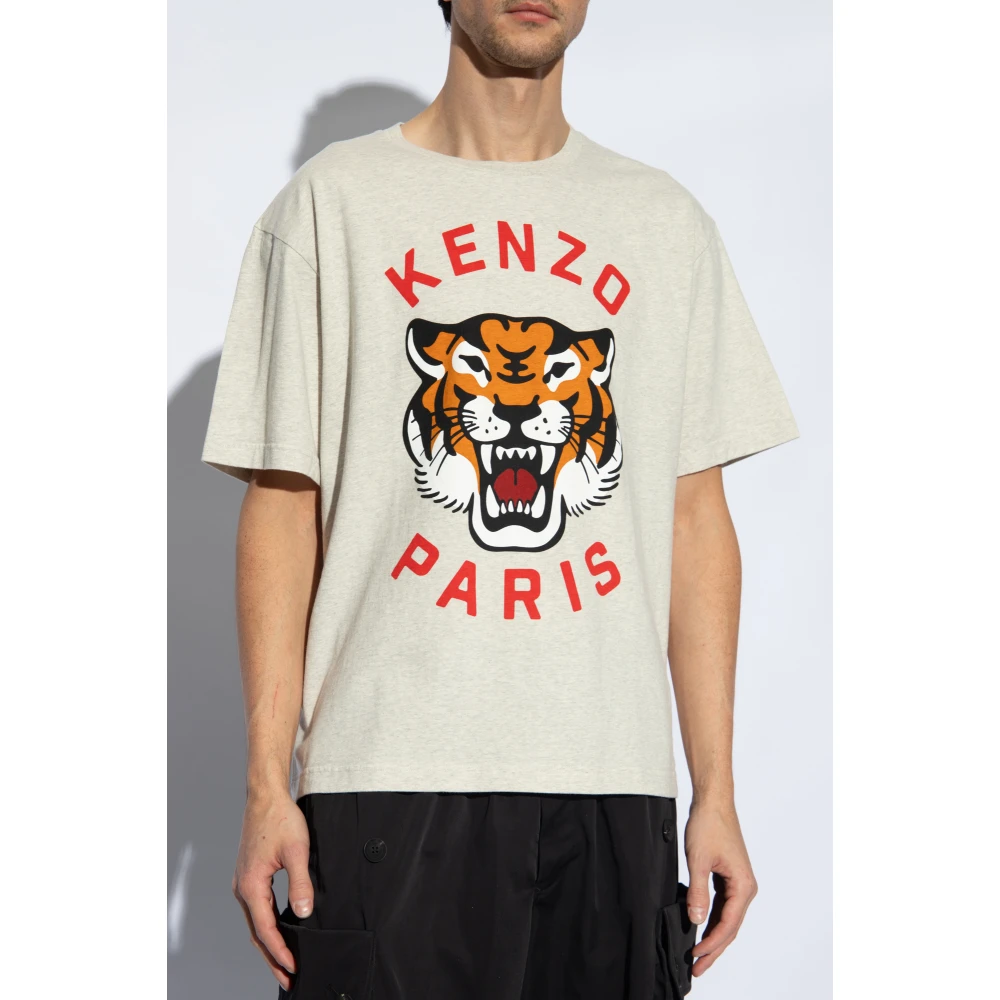 Kenzo T-shirt met logo Gray Heren