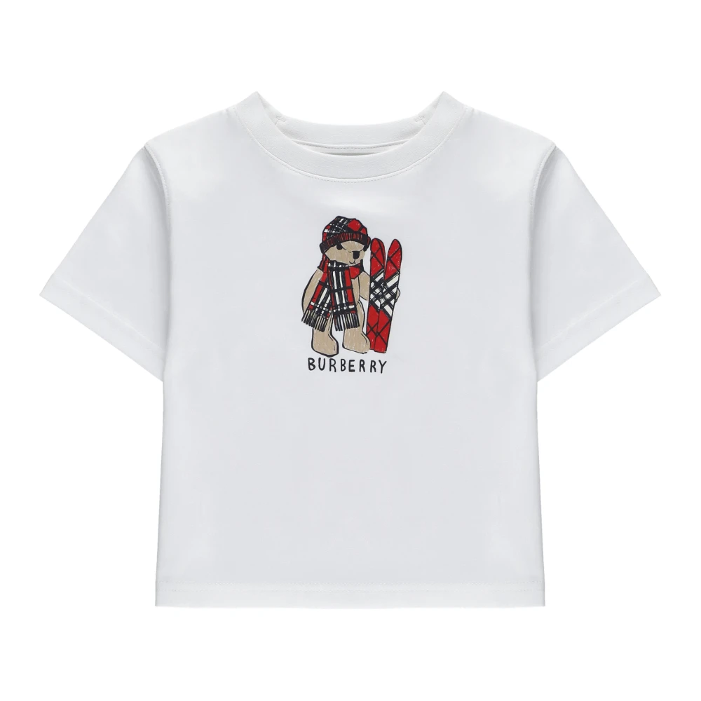 Burberry Girls White Cedar T-Shirt - Kids Short Sleeve T-Shirts - 12 M - Kids