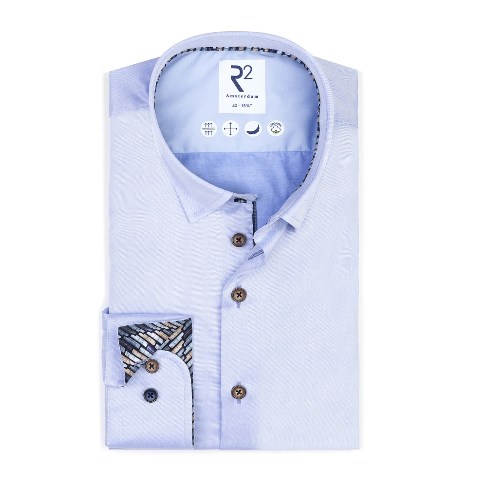 R2 Amsterdam Stijlvolle Shirt voor Mannen Blue Heren