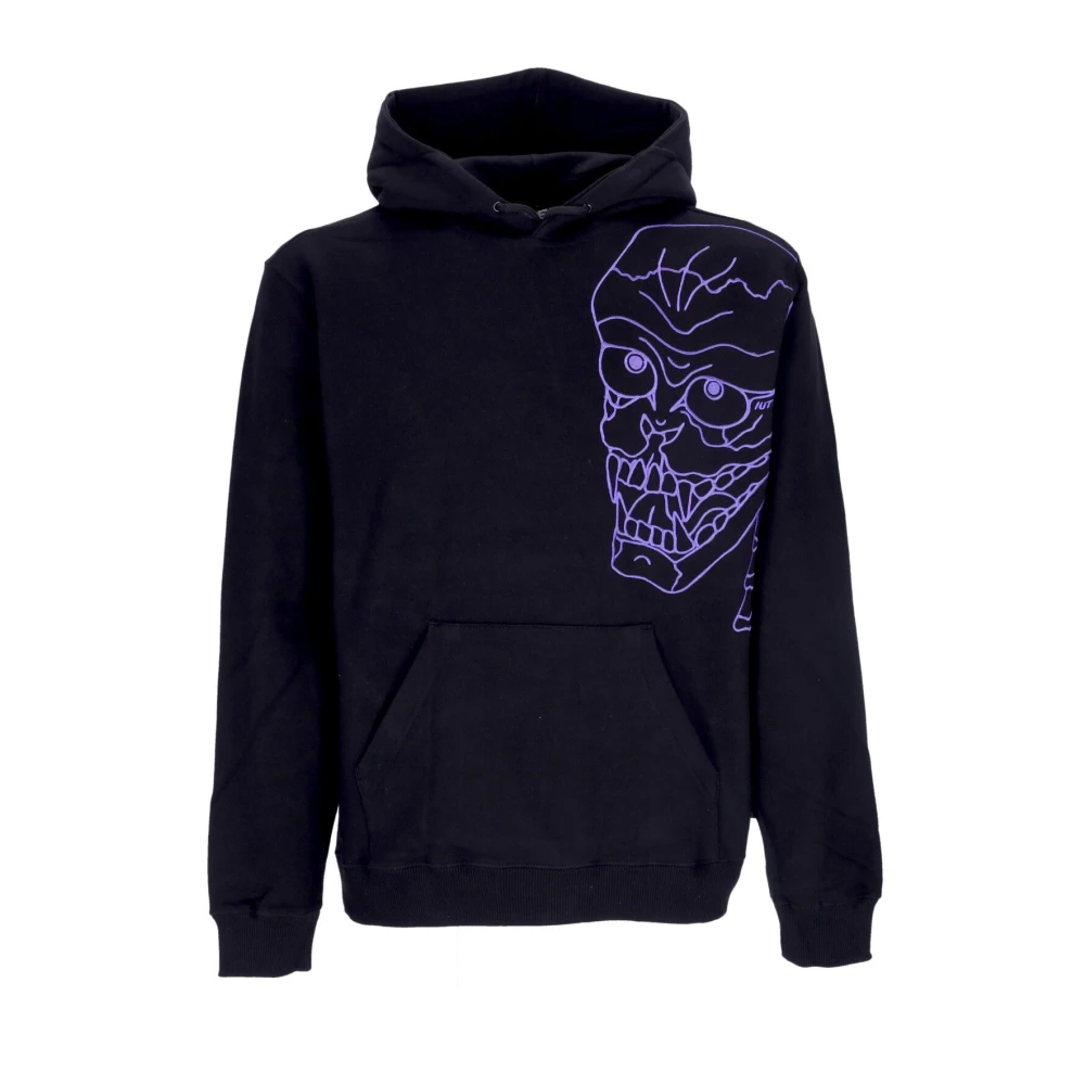 Iuter Skull Lichtgewicht Hoodie Zwart Paars Black Heren