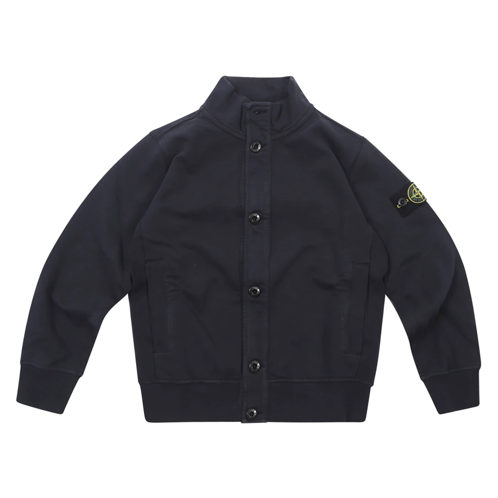 Stone Island Boys Blue Light Jackets, 12 Y, Crewneck Jumper