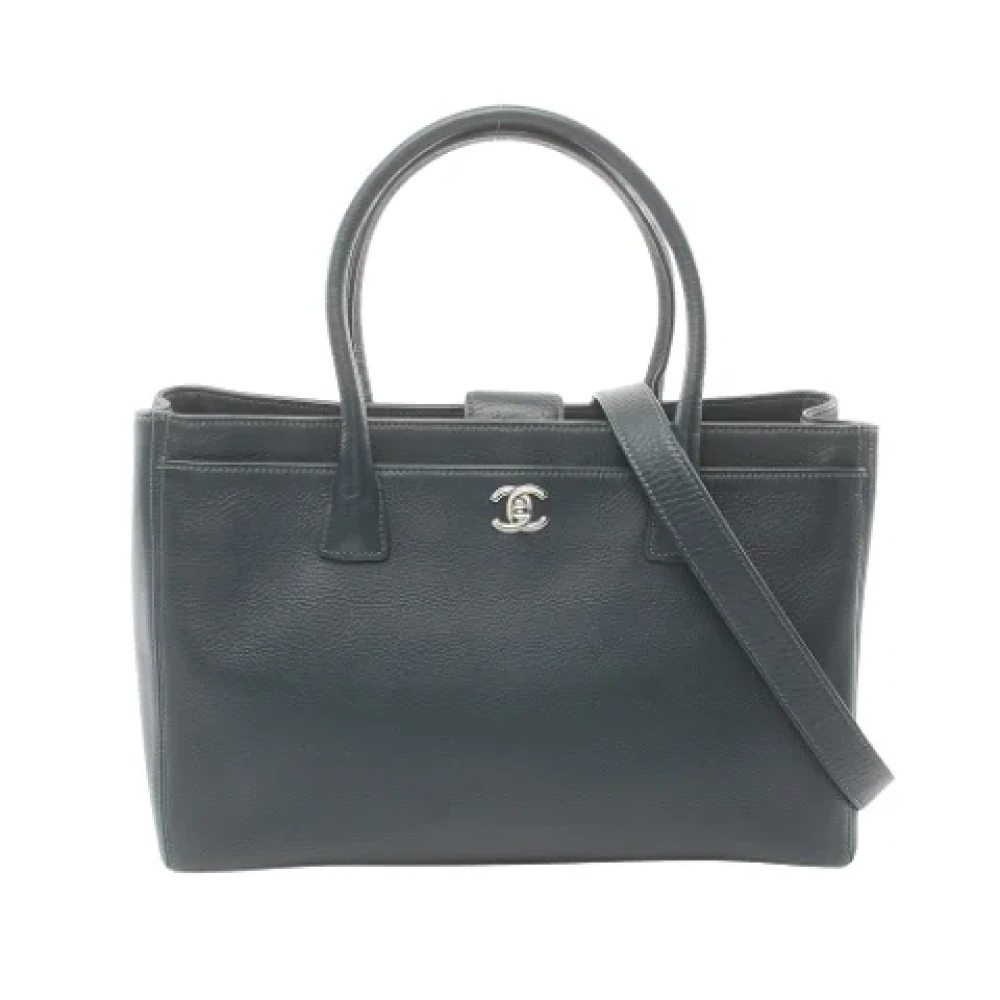 Chanel Vintage Pre-owned Leather totes Blue Dames
