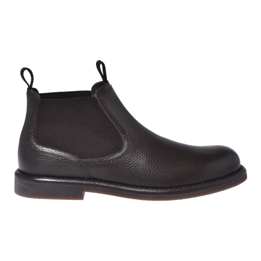 Baldinini Men's Brown Chelsea Boots, 11 Uk, Black Tumbled Leather Ankle Boots