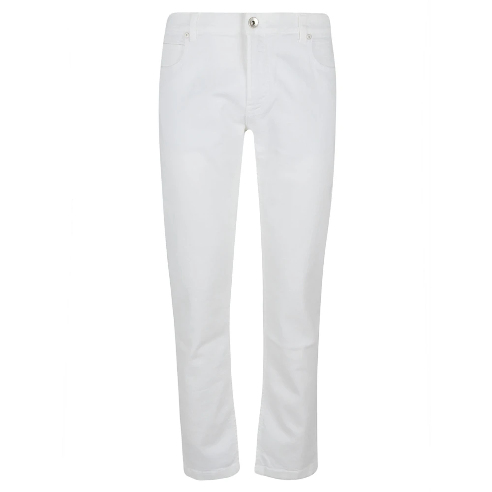 Eleventy Witte Daisy Embleem Jeans White Heren