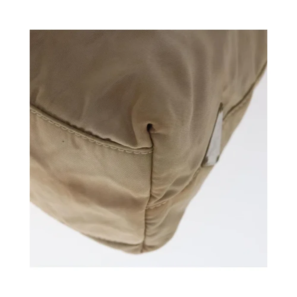Prada Vintage Pre-owned Nylon prada-bags Beige Dames