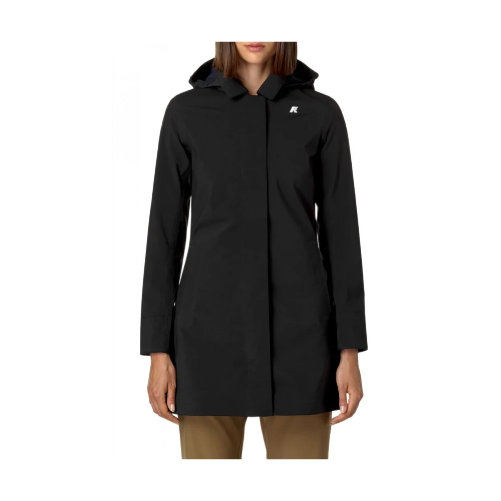 K-Way Donna Nero - Mathy Bonded - Coats - Xs